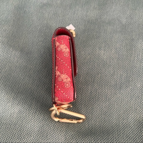 Multi Attachments Case Bag Charm With Horse And Carriage Dot Print C4305 - Picture 3 of 6